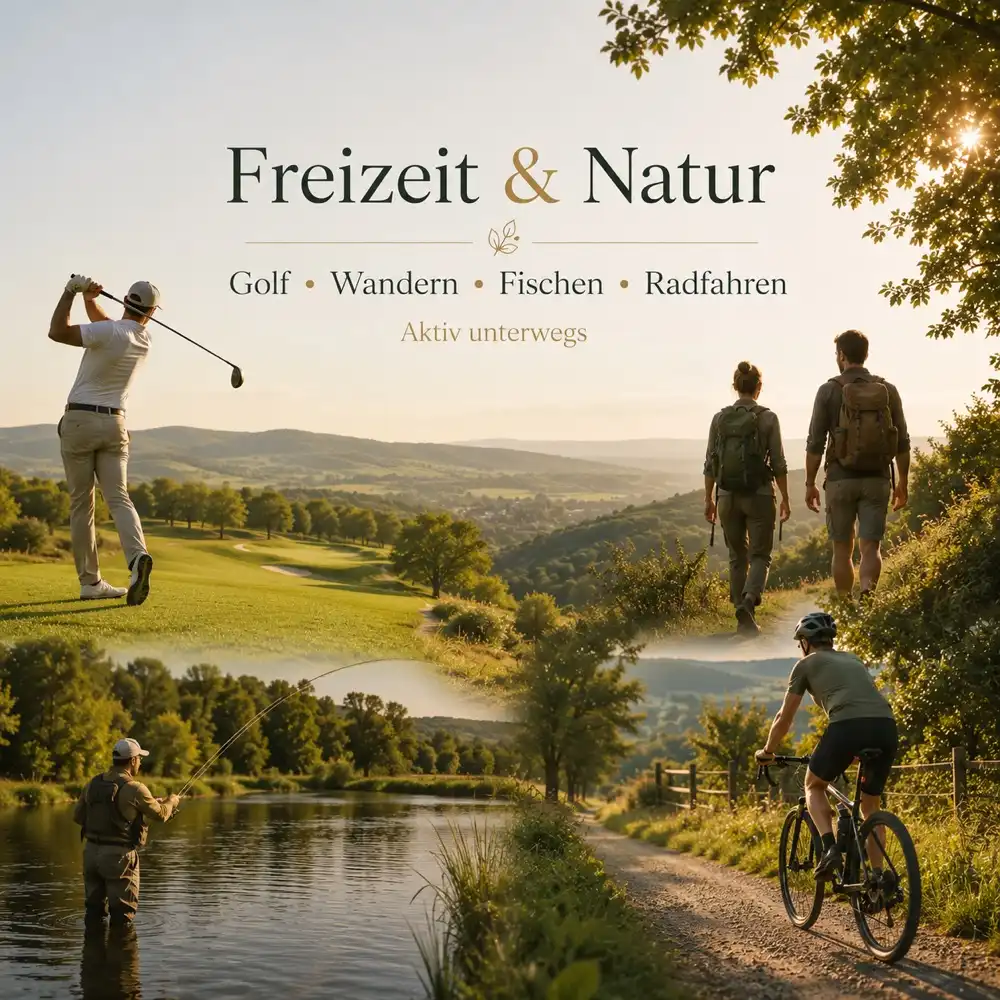 Freizeit und Natur – Golf, Wandern, Fischen, Radfahren